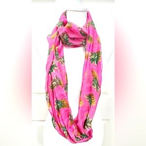 Pink infinity Scarf Pineapple All Over Print